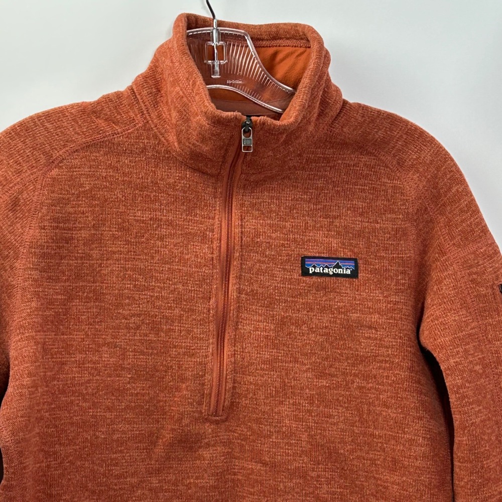 Patagonia Better Sweater 1/4 Zip Pullover Burnt Orange Heather‎ Womens Medium - Picture 2 of 9